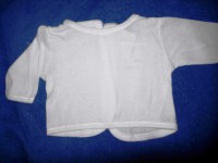 Camiseta Prenatal m/l blanco; tejido rayas