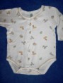 Bodi Prenatal m/l blanco; dibujos