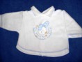 Jersei invierno Pirulo blanco tacto aterciopelado; remate azul